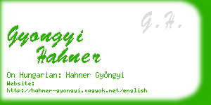 gyongyi hahner business card